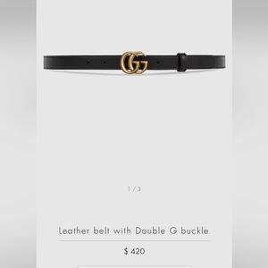 Gucci Leather Belt Black